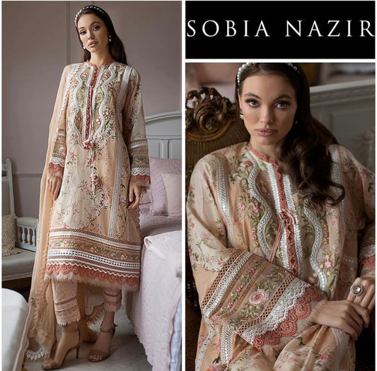 SOBIA NAZIR LAWN UNSTITCHED EMB 3PC
