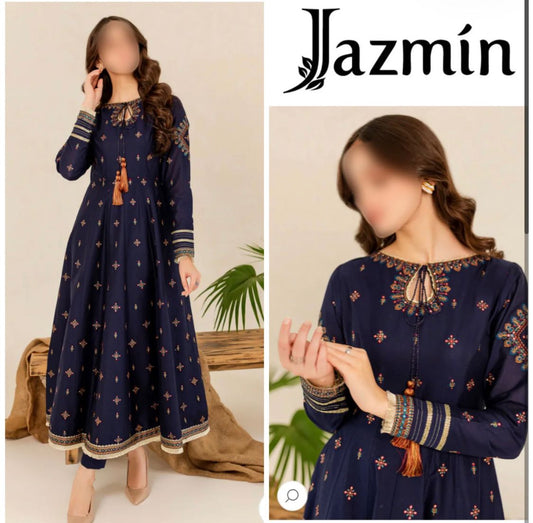 JAZMIN LAWN UNSTICH EMBROIDERED 2-PIC
