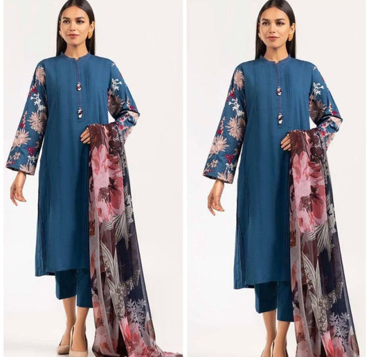 GUL AHMAD LAWN UNSTITCHED EMBROIDERED 2PC